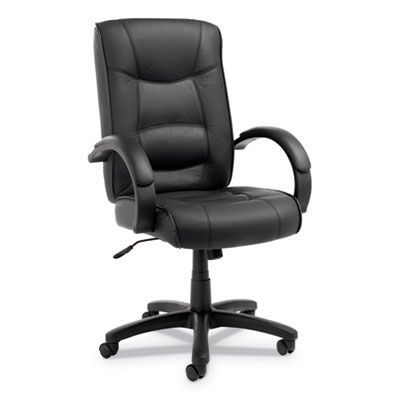 Alera® Alera Strada Series High-Back Swivel/Tilt Top-Grain Leather Chair, Supports Up to 275 lb, 17.91