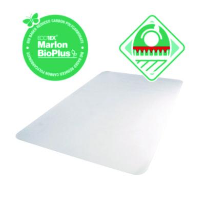 Floortex® Ecotex Marlon BioPlus Polycarbonate Chair Mat for Low to Medium Pile Carpeted Floors, Rectangular, 46