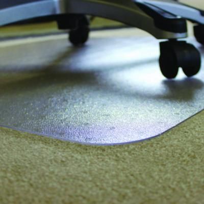 Floortex® Ecotex Marlon BioPlus Polycarbonate Chair Mat for Low to Medium Pile Carpeted Floors, Rectangular, 46