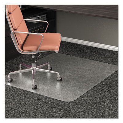 deflecto® RollaMat Frequent Use Chair Mat for Medium Pile Carpeted Floors, Rectangular, Beveled Edges, 46