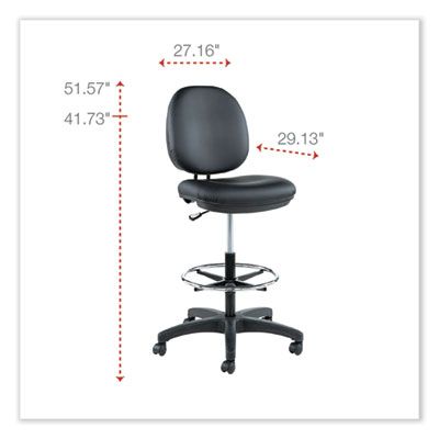 Alera® Alera Interval Series Swivel Task Stool, Supports Up to 275 lb, 23.93
