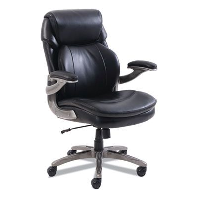 SertaPedic® Cosset Mid-Back Executive Chair, Supports Up to 275 lb, 18.5 SertaPedic® Cosset Mid-Back Executive Chair, Supports Up to 275 lb, 18.5" to 21.5" Seat Height, Black Seat/Back, Slate Base