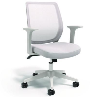 Alera® Alera Wessex Ergonomic Fabric Mesh Swivel Task Chair, Supports 275 lb, 17.09 to 20.83 Seat Height, Gray Seat/Back, White Base