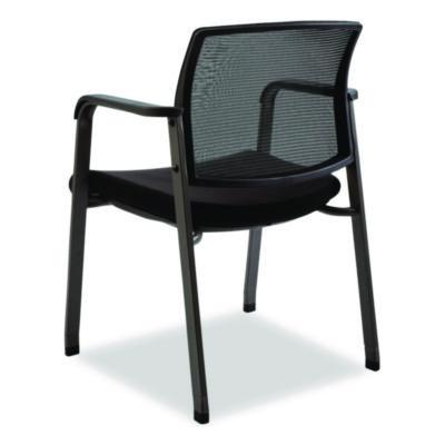 Alera® Alera Elgar Fabric Guest Chair, 24.41 x 22.64 x 31.73, Black Seat, Black Back, Black Base