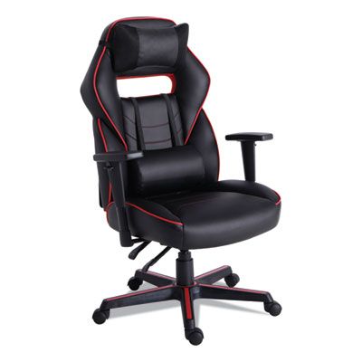 Alera® Racing Style Ergonomic Gaming Chair, Supports 275 lb, 15.91 Alera® Racing Style Ergonomic Gaming Chair, Supports 275 lb, 15.91" to 19.8" Seat Height, Black/Red Trim Seat/Back, Black/Red Base