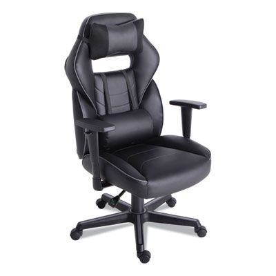 Alera® Racing Style Ergonomic Gaming Chair, Supports 275 lb, 15.91 Alera® Racing Style Ergonomic Gaming Chair, Supports 275 lb, 15.91" to 19.8" Seat Height, Black/Gray Trim Seat/Back, Black/Gray Base