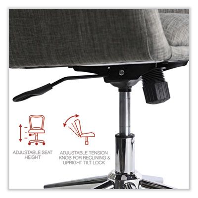 Workspace by Alera® Mid-Century Task Chair, Supports Up to 275 lb, 18.9