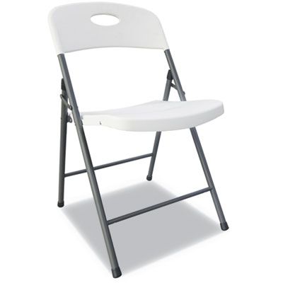 Alera® Molded Resin Folding Chair, Supports Up to 225 lb, 18.19