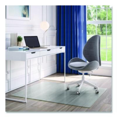 deflecto® OceanMat Hard Floor Chair Mat for Hard Floors, Rectangular, Straight Edges, 46