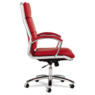 Alera® Alera Neratoli High-Back Slim Profile Chair, Faux Leather, Up to 275 lb, 17.32