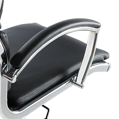 Alera® Alera Neratoli High-Back Slim Profile Chair, Faux Leather, 275 lb Cap, 17.32