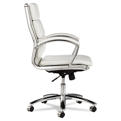 Alera® Alera Neratoli Mid-Back Slim Profile Chair, Faux Leather, Up to 275 lb, 18.3