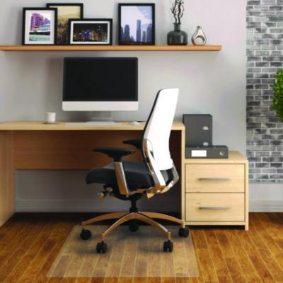 Floortex® Cleartex Advantagemat Phthalate Free PVC Chair Mat for Hard Floors, Rectangular, 53