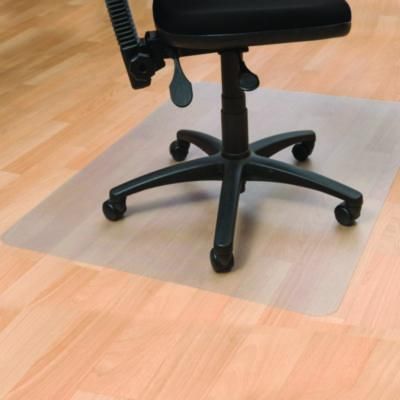 Floortex® Cleartex Advantagemat Phthalate Free PVC Chair Mat for Hard Floors, Rectangular, 53
