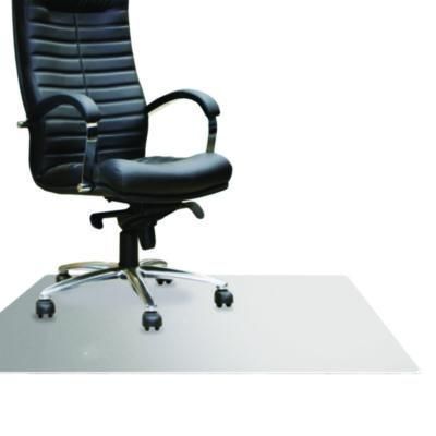 Floortex® Cleartex MegaMat Heavy-Duty Polycarbonate Mats for Flat to Plush Pile Carpeted and Hard Floors, Rectangular, 46