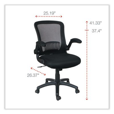 Alera® Alera EB-E Series Swivel/Tilt Mid-Back Mesh Chair, Supports Up to 275 lb, 18.11