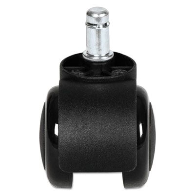 Alera® Dual Wheel Hooded Casters, Grip Ring Type B Stem, 2