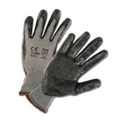 PIP Global Safety® Large G-Tek® PosiGrip® 13 Gauge Black Foam Nitrile Palm And Finger Coated Work Gloves With Polyester Liner And Knit Wrist PIP Global Safety® Large G-Tek® PosiGrip® 13 Gauge Black Foam Nitrile Palm And Finger Coated Work Gloves With Polyester Liner And Knit Wrist
