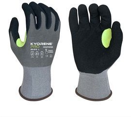 Armor Guys Large 18 Gauge Black And Gray Nitrile Palm Coated Work Gloves With Gray Kyorene Pro® Liner And Knit Wrist