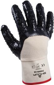 SHOWA™ Size 10 Heavy Duty Nitrile Palm Coated Work Gloves With Cotton Liner And Safety Cuff