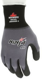 Memphis Glove 2X Ninja® 15 Gauge Nitrile Coated Work Gloves With Nylon And Spandex Liner And Knit Wrist Memphis Glove 2X Ninja® 15 Gauge Nitrile Coated Work Gloves With Nylon And Spandex Liner And Knit Wrist