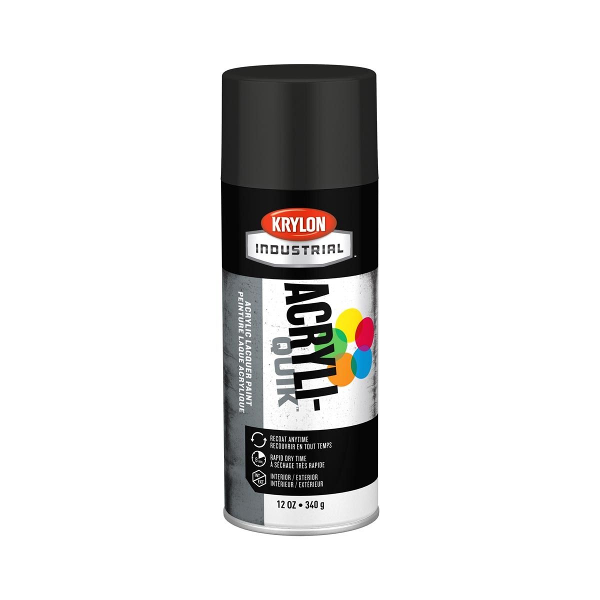 Krylon® 12 Ounce Aerosol Can Ultra Flat Black Industrial Acryli-Quik™ Acrylic Lacquer Spray Paint Krylon® 12 Ounce Aerosol Can Ultra Flat Black Industrial Acryli-Quik™ Acrylic Lacquer Spray Paint