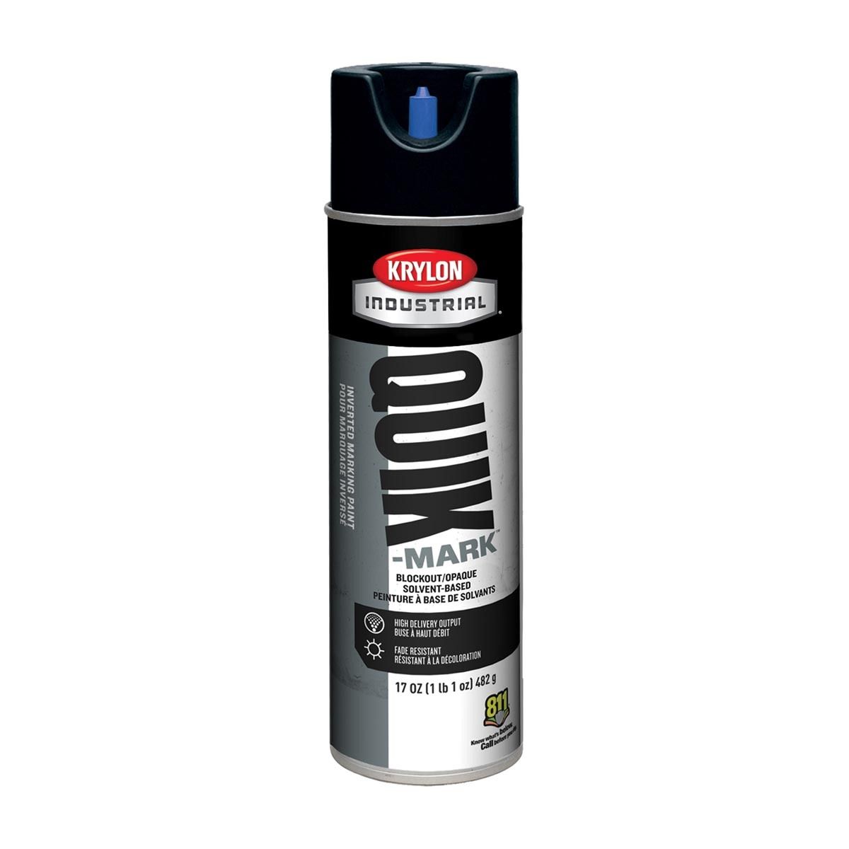 Krylon® 17 Ounce Aerosol Can Flat Black Industrial Quik-Mark™ Solvent-Based Inverted Marking Paint Krylon® 17 Ounce Aerosol Can Flat Black Industrial Quik-Mark™ Solvent-Based Inverted Marking Paint