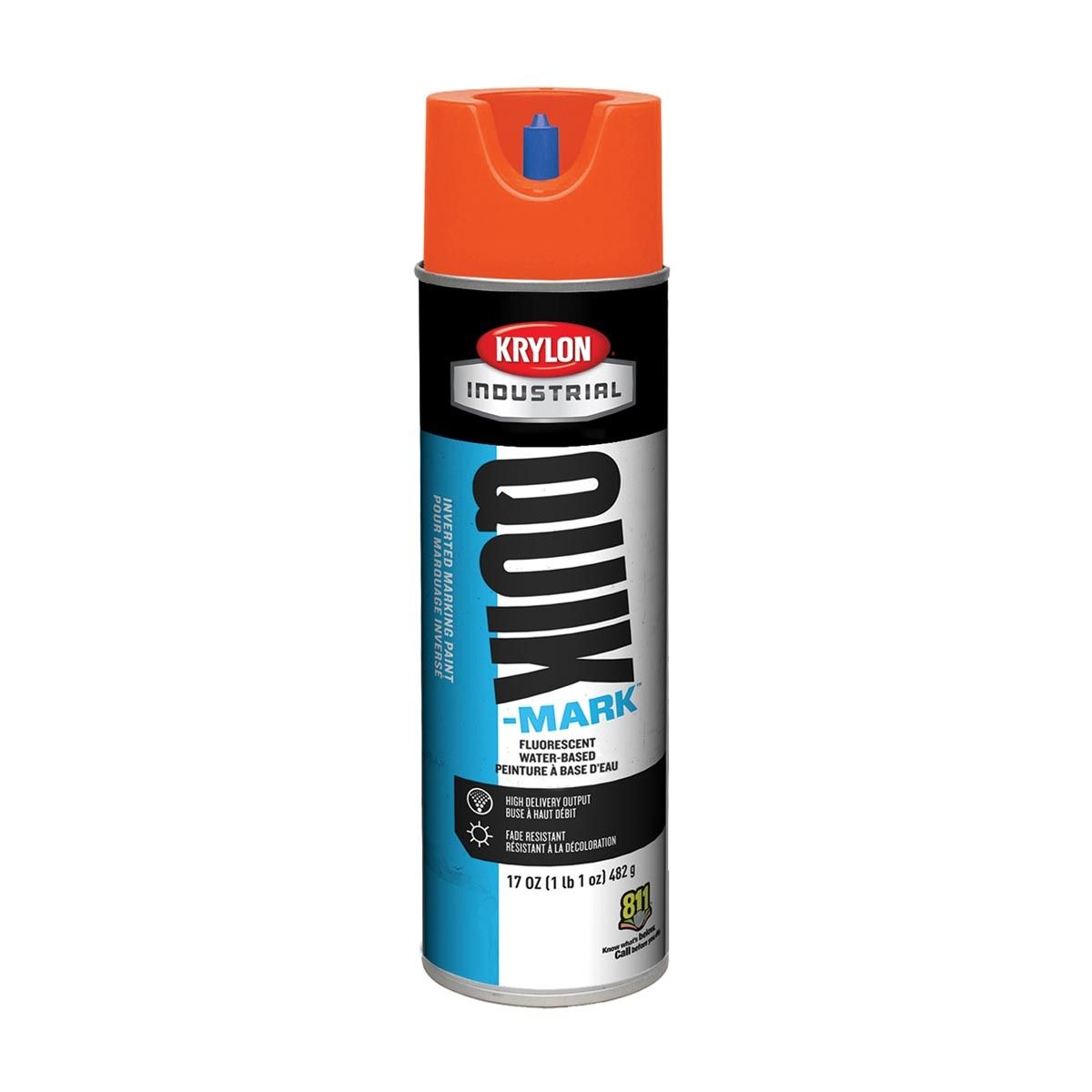 Krylon® 17 Ounce Aerosol Can Flat Hi-VIz Red/Orange Industrial Quik-Mark™ Water-Based Inverted Marking Paint Krylon® 17 Ounce Aerosol Can Flat Hi-VIz Red/Orange Industrial Quik-Mark™ Water-Based Inverted Marking Paint