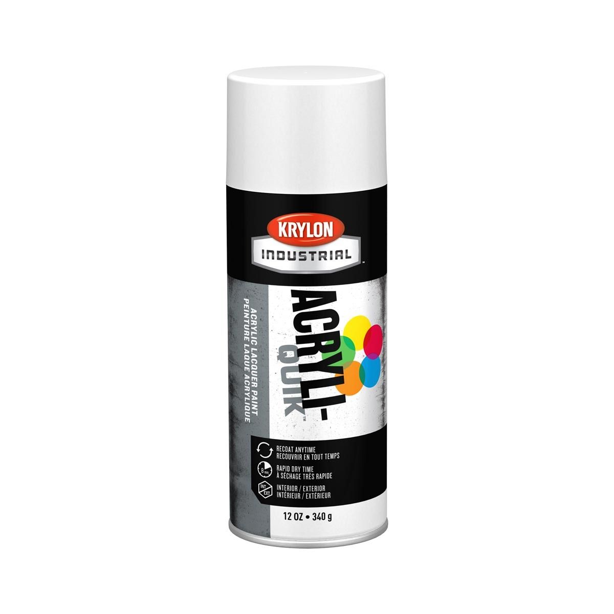 Krylon® 12 Ounce Aerosol Can Flat White Industrial Acryli-Quik™ Acrylic Lacquer Spray Paint Krylon® 12 Ounce Aerosol Can Flat White Industrial Acryli-Quik™ Acrylic Lacquer Spray Paint