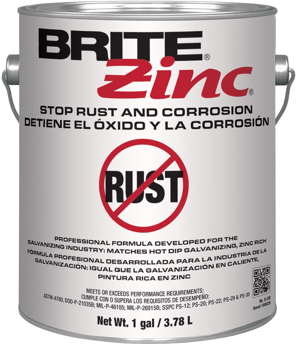 Weld-Aid 1 Gallon Can Shiny Metallic Brite® Zinc® Cold Galvanizing Primer Weld-Aid 1 Gallon Can Shiny Metallic Brite® Zinc® Cold Galvanizing Primer