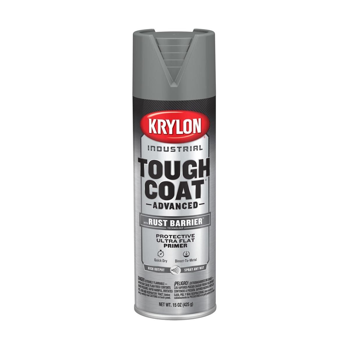 Krylon® 15 Ounce Aerosol Can Ultra Flat Gray Primer Industrial Tough Coat® Advanced Primer Spray Paint Krylon® 15 Ounce Aerosol Can Ultra Flat Gray Primer Industrial Tough Coat® Advanced Primer Spray Paint