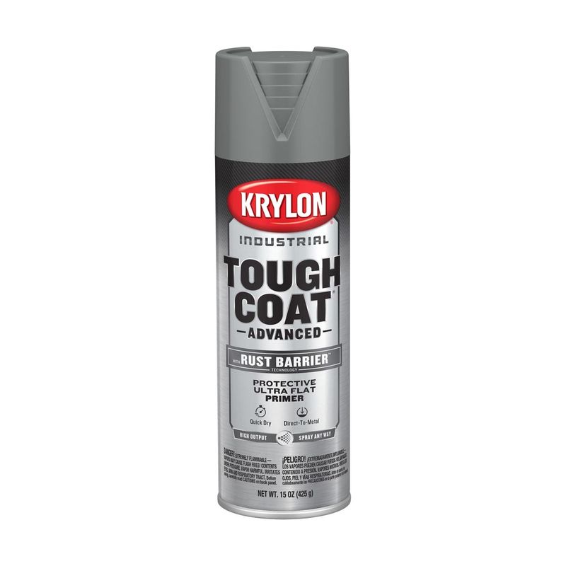 Krylon® 15 Ounce Aerosol Can Ultra Flat Gray Primer Industrial Tough Coat® Advanced Primer Spray Paint