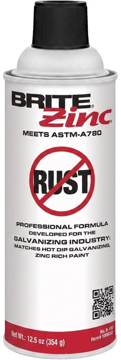 Weld-Aid 12.5 Ounce Aerosol Can Shiny Metallic Brite® Zinc® Cold Galvanizing Primer (12 per case)