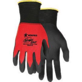 MCR Safety® Large Ninja® BNF 18 Gauge Black Nitrile Palm Coated Work Gloves With Nylon And Spandex Liner And Knit Wrist MCR Safety® Large Ninja® BNF 18 Gauge Black Nitrile Palm Coated Work Gloves With Nylon And Spandex Liner And Knit Wrist