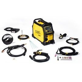 ESAB® Rebel™ EMP 205ic Single Phase CC/CV Multi-Process Welder With 120 - 230 Input Voltage, sMIG Technology And Accessory Package ESAB® Rebel™ EMP 205ic Single Phase CC/CV Multi-Process Welder With 120 - 230 Input Voltage, sMIG Technology And Accessory Package