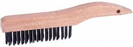 RADNOR™ 5" Stainless Steel Scratch Brush With Wood Handle