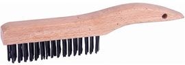 RADNOR™ 5" Carbon Steel Scratch Brush With Wood Handle