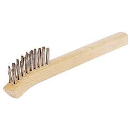 Weiler® 2 1/4" Stainless Steel Scratch Brush With Wood Handle