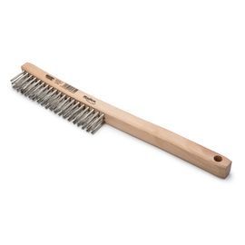 Lincoln Electric® 13 3/4" Stainless Steel Steel Wire Brush With Slight Curved Handle