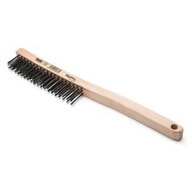 Lincoln Electric® 13 3/4" Carbon Steel Steel Wire Brush With Slight Curved Handle