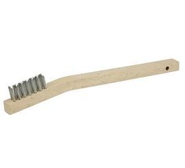 Weiler® 1 3/8" Stainless Steel Scratch Brush With Wood Handle