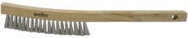 Weiler® 5 Weiler® 5" Steel Scratch Brush With Wood Handle