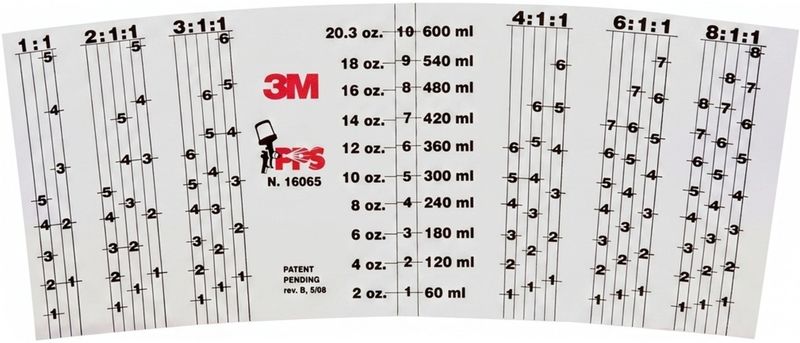 3M™ PPS™ 22 Ounce Plastic Mix Ratio Insert