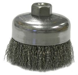 RADNOR™ 4" X 5/8" - 11" RADNOR™ Carbon Steel Crimped Wire Cup Brush