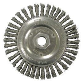 Weiler® 5 Weiler® 5" X 5/8" - 11" Roughneck® Steel Knot Wire Wheel Brush