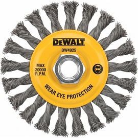 DEWALT® 4" X 5/8" - 11 Carbon Steel Knotted Stringer Bead Brush