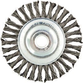 Norton® 4 Norton® 4" X 5/8" - 11" Gemini Carbon Steel Stringer Bead Twist Wheel Brush