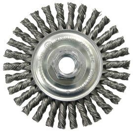 RADNOR™ 4" X 5/8" - 11" RADNOR™ Carbon Steel Twist Knot Wire Wheel Brush