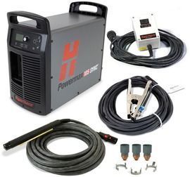 Hypertherm® 200-600 V Powermax105 SYNC® Automated Plasma Cutter With CPC Port, Voltage Divider, 180 Degree Machine Torch, 50' Lead And Remote Pendant