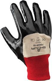 SHOWA™ Size 9 Heavy Duty Nitrile Palm Coated Work Gloves With Cotton Liner And Knit Wrist